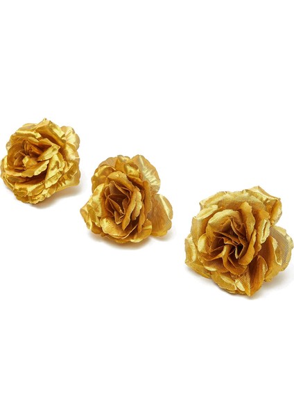 Yapay Çiçekler Ipek Gül Çiçek Başları, Şapka Elbise Albümü Dekorasyon Için 50 Adet, Düğün Dekorasyon (Altın) (Yurt Dışından) fiyatları