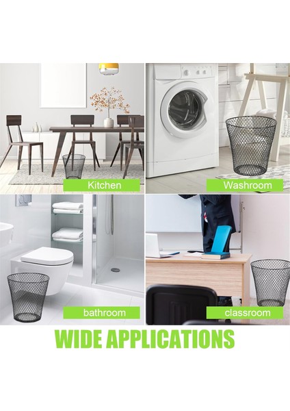 Yuvarlak Çöp Sepeti, Tel Örgü Masa Metal Çöp Kutusu Geri Dönüşüm Çöp Kutusu Çöp Konteyneri Yatak Odası Ofis Için (10 Adet) (Yurt Dışından) indirimleri