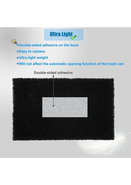 12'li Paket Çöp Kutusu Emici Filtreler, Çöp Kutuları Için Aktif Kömür Arındırıcı Koku Giderici, Kompost Kovaları-Dikdörtgen (Yurt Dışından) fırsatları