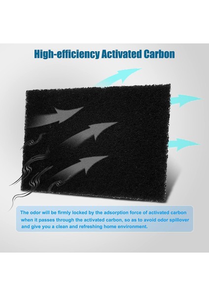 12'li Paket Çöp Kutusu Emici Filtreler, Çöp Kutuları Için Aktif Kömür Arındırıcı Koku Giderici, Kompost Kovaları-Dikdörtgen (Yurt Dışından) indirimleri