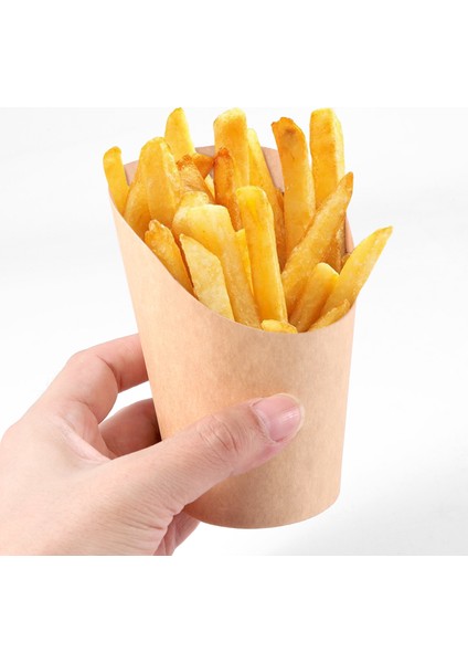 100 Adet Tek Kullanımlık Paket Servis Parti Tatlı Malzemeleri Pişirme Kek Yumurta Puf Patates Kızartması Cips Aperatifler Kraft Kağıt Daklar Tutucu, 300 ml (Kahverengi) (Yurt Dışından) fırsatları