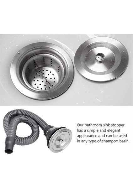 Tahliye Tapası Paslanmaz Çelik Lavabo Tapası, Kuaför Şampuan Havzası Tahliye Tapası, Şampuan Yatağı Için Saç Toplayıcılı Lavabo Tapası (Yurt Dışından) modelleri