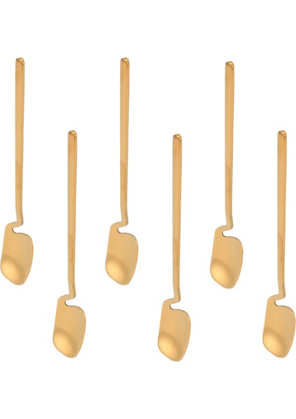 Kahve Kaşığı, 6 Parça Espresso Kaşığı, 5.6 Inç Paslanmaz Çelik Küçük Kaşık Çay Kaşığı Minik Kaşık (Altın) (Yurt Dışından) modelleri