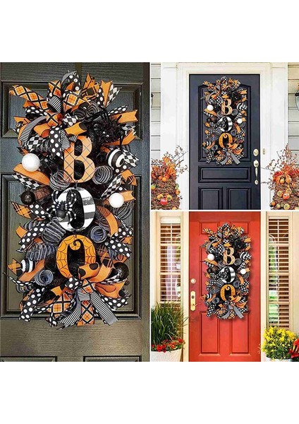 Cadılar Bayramı Swag Çelengi Sonbahar Çelengi, Ön Kapı Için Cadılar Bayramı Swag Çelengi, Cadılar Bayramı Örümcek, Ağ ve Kurdeleler Swag Çelengi (Yurt Dışından) fırsatları