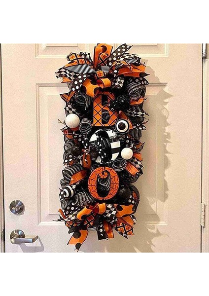 Cadılar Bayramı Swag Çelengi Sonbahar Çelengi, Ön Kapı Için Cadılar Bayramı Swag Çelengi, Cadılar Bayramı Örümcek, Ağ ve Kurdeleler Swag Çelengi (Yurt Dışından) indirimleri