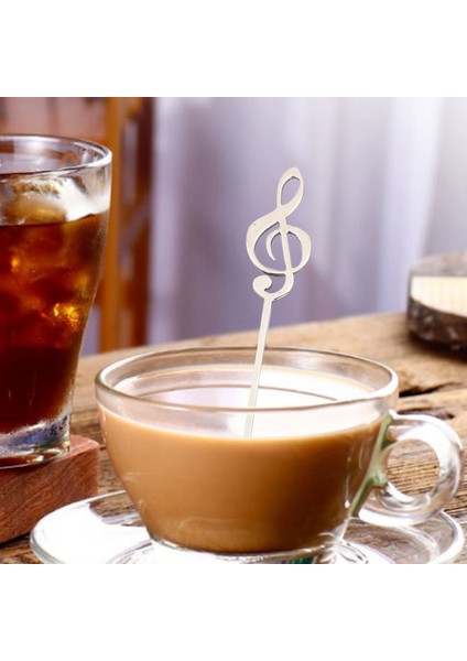 Kahve Kaşıkları, 6 Paket Yaratıcı Sevimli Çay Kaşığı Paslanmaz Çelik Personel Müzik Notasyonu Şekilli (3 Müzik Notası +3 Gitar) (Yurt Dışından) fiyatları