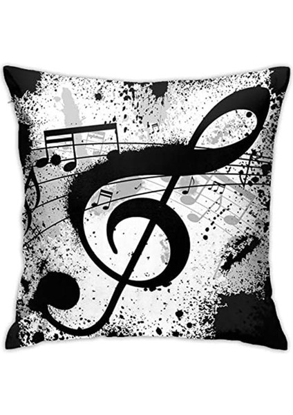 Müzik Notası Atmak Minder Örtüsü Atmak Yastık Örtüsü Yeni Yaşam Serisi Dekoratif Kırlent Kılıfı Çift Taraflı Tasarım, D (Yurt Dışından) indirimleri
