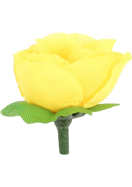 Sarı Kumaş Ipek Yapay Gül Çiçek Başları Dekorasyon Paketi Için 50 Adet (Yurt Dışından) fırsatları