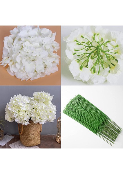 Açık Mavi Ortanca Ipek Çiçek Başları 20'li Tam Ortanca Çiçekleri Yapay Saplı Paket Düğün Için (Yurt Dışından) fırsatları