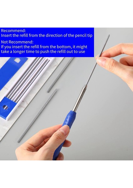 Boru Tesisatçısı Kaynakçı Çelik Konstrüksiyon Için 7pcs 2.8mm Yedekler Dahili Kalemtıraş ile Uzun Burunlu Çizgi Kaynakçı Kalemi (Yurt Dışından) modelleri