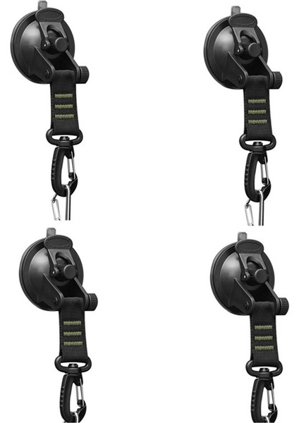 4 Adet Ağır Vantuz D Halkalı 360° Dönen Kamp Vantuz Kanca Araba Vantuz Çapa Tente-Yeşil (Yurt Dışından)