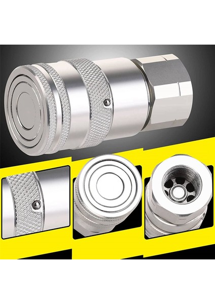 1/2 Inç Npt Hidrolik Bağlantı Elemanı Skid Steer Bobcat Düz Yüz Hızlı Bağlantı Kaplinleri 2 Adet Toz Kapağı ile (Yurt Dışından) indirimleri