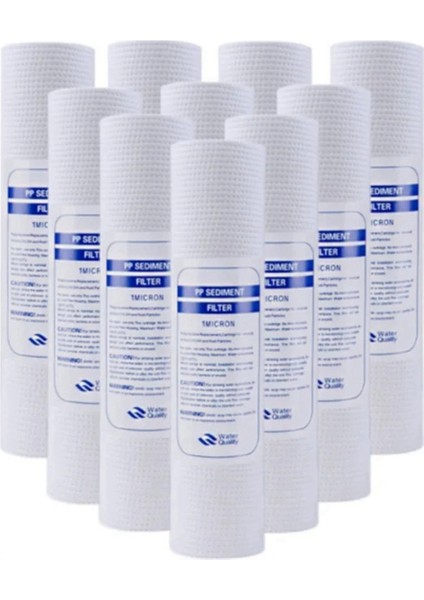 10 Adet Evrensel Su Filtresi Pp Pamuk Filtre Kartuşu Tortu Su Filtreleri Polipropilen Malzeme, 1 Mikrometre (Yurt Dışından)
