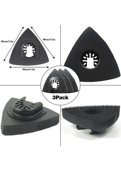 156 Adet Salınımlı Alet Zımpara Pedi Seti, 3 Adet Üçgen Zımpara Pedi ve 3 Adet Parmak Zımpara Pedi, 150 Adet Zımpara Kağıdı (Yurt Dışından) modelleri