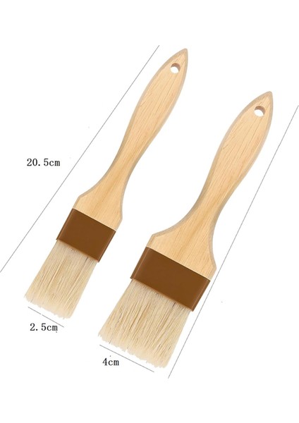 Pasta Fırçası, Pişirme Için Basting Fırçası, Yağ ve Sos Için Doğal Kıl Bekü Fırçası, Ahşap Saplı Gıda Fırçası 3'lü Paket (Yurt Dışından) fiyatları