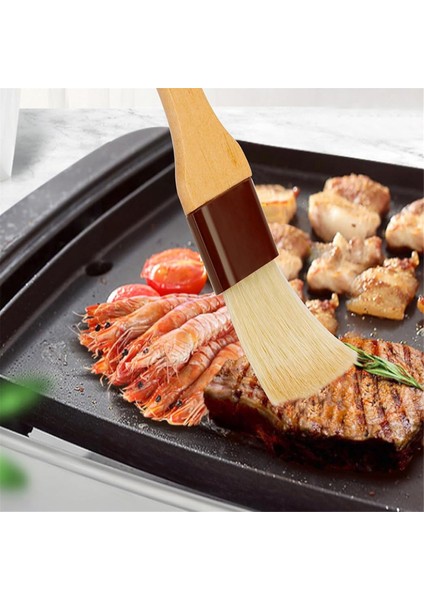 Pasta Fırçası, Pişirme Için Basting Fırçası, Yağ ve Sos Için Doğal Kıl Bekü Fırçası, Ahşap Saplı Gıda Fırçası 3'lü Paket (Yurt Dışından) indirimleri