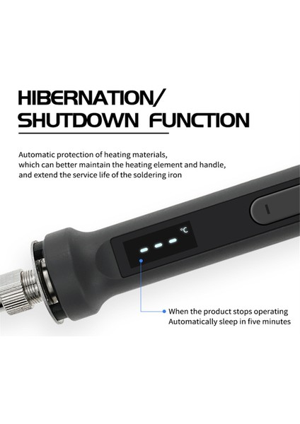 100W Dijital Elektrikli Lehimleme Demiri Seti Sıcaklık Ayarlanabilir LCD Ekranlı Lehim Yeniden Işleme Istasyonu Siyah Ab Fişi (Yurt Dışından) fırsatları