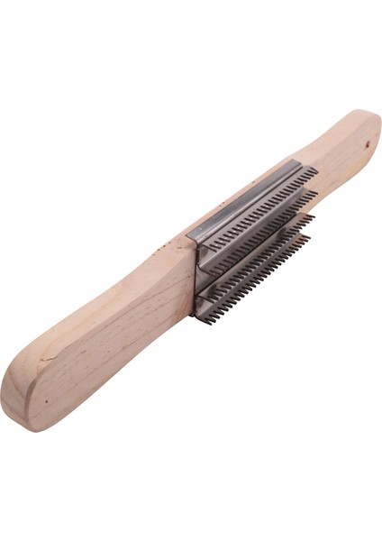 Bileşik Temizleme Için 15 Inç Parlatma Tekerleği Tırmığı, Artık Bileşiklerin ve Metalin Çıkarılması, Tırmık Çelik Parlatma Ahşap Saplı (Yurt Dışından)