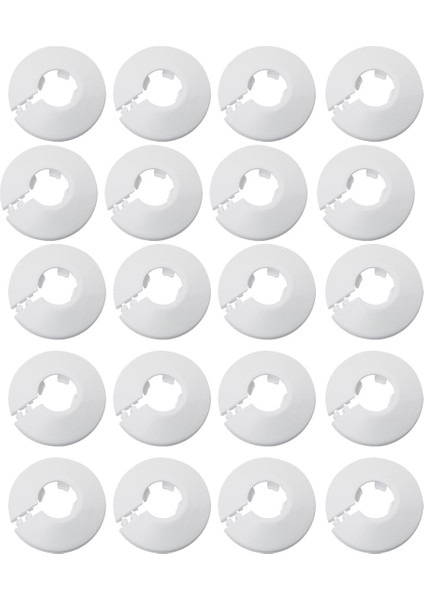 20 Adet 1/2 Inç Flanş Su Borusu Kapağı Dekorasyon 16MM Beyaz Boru Kapağı Duvar Boru Dekorasyon Radyatör (Yurt Dışından)