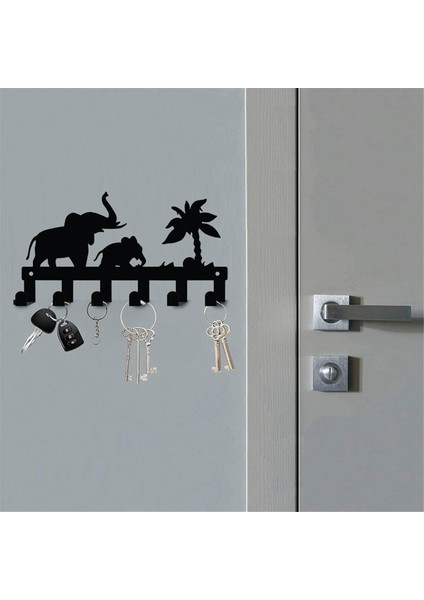 Duvar Için 6 Kancalı Anahtarlık Metal Anahtar Tutucu Dekoratif Duvara Monte Fil Tasarım Stili Duvar Anahtar Askısı (Yurt Dışından) fiyatları