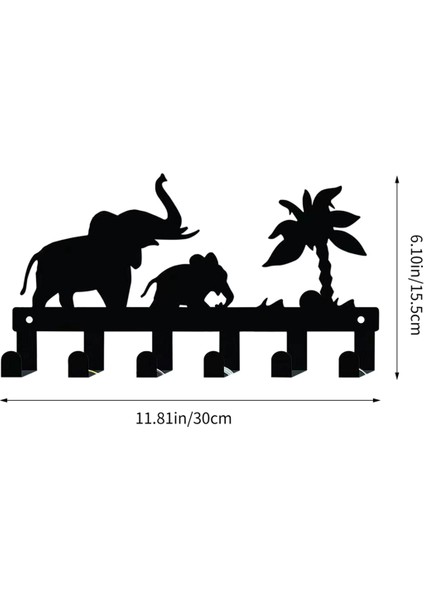 Duvar Için 6 Kancalı Anahtarlık Metal Anahtar Tutucu Dekoratif Duvara Monte Fil Tasarım Stili Duvar Anahtar Askısı (Yurt Dışından) fırsatları