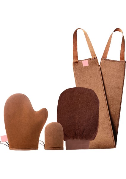 Bronzlaşma Yağlayıcı Eldiven Seti Güneşsiz Bronzlaşma Aplikatör Vücut Akın Eldiven Yağlama Aracı Kendinden Bronzlaşma Eldiveni Aplikatör (Yurt Dışından)