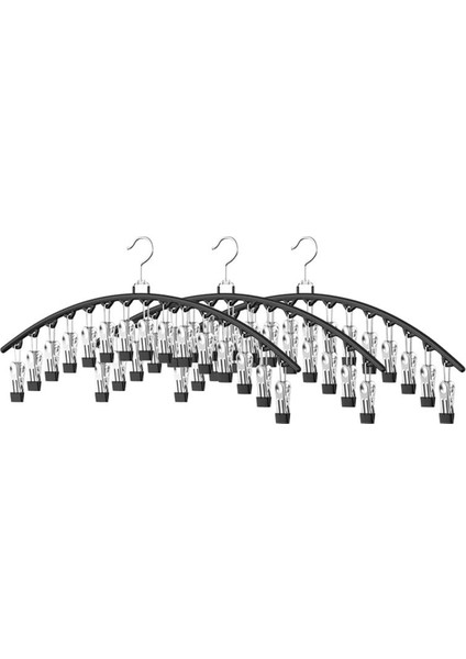 3 Paket Tayt Düzenleyici Dolap Asmak Için, 15 Klipsli Pantolon Askıları Pantolon Askılarını Yerden Tasarruf Sağlayan Giysi Askılıklarını Tutar (Yurt Dışından)
