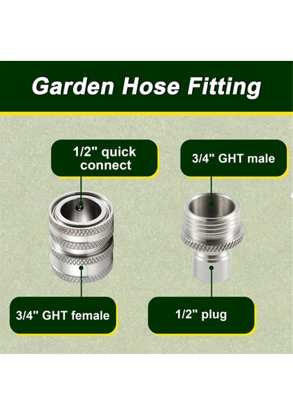 Basınçlı Yıkayıcı Hızlı Bağlantı Kiti, Döner M22 14MM Ila 3/8in Hızlı Bağlantı, 3/4in Hızlı Çıkarma, Güç Yıkayıcı Için, 8 Paket (Yurt Dışından) fiyatları