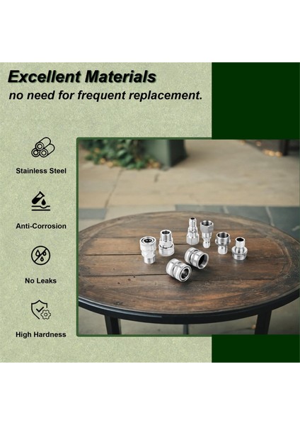 Basınçlı Yıkayıcı Hızlı Bağlantı Kiti, Döner M22 14MM Ila 3/8in Hızlı Bağlantı, 3/4in Hızlı Çıkarma, Güç Yıkayıcı Için, 8 Paket (Yurt Dışından) indirimleri