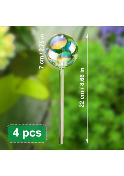 Kapalı Bitkiler Için 4 Adet Bitki Gökkuşağı Sulama Küreleri, Tatil, Seyahat, Kendiliğinden Sulama Kazıkları Için Bitkiler Için Su Ampulleri (Yurt Dışından) modelleri