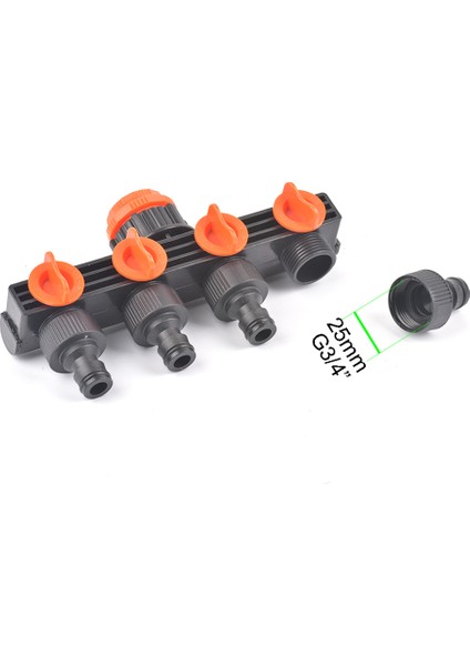 Otomatik Sulama Su Borusu Bağlayıcı Zamanlayıcı Bahçe Su Sulama Aracı Için 4 Yollu Hortum Ayırıcılar (Yurt Dışından)