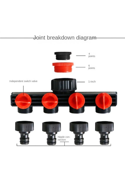Otomatik Sulama Su Borusu Bağlayıcı Zamanlayıcı Bahçe Su Sulama Aracı Için 4 Yollu Hortum Ayırıcılar (Yurt Dışından) fırsatları