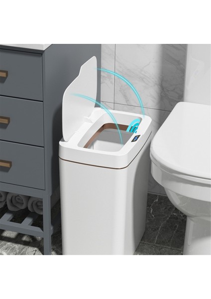 15L Otomatik Hareket Sensörlü Çöp Kutusu Otomatik Çöp Kutusu Su Geçirmez Sessiz Çöp Kovası Mutfak Banyo B Için Şarj Edilebilir (Yurt Dışından) modelleri