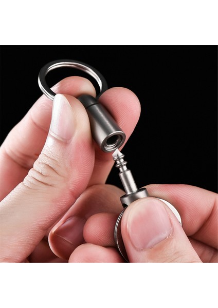 Titanyum Alaşımlı Anahtarlık Üst Düzey Yaylı Kilit Araba Mini Evrensel Döner Halka Toka-Dalga Deseni [birincil Renk] (Yurt Dışından) modelleri