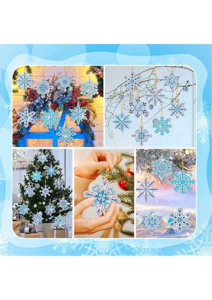 12 Adet Dıy Elmas Boyama Kar Tanesi Anahtarlık Ayraç Malzeme Seti Elmas Mozaik El Sanatları Setleri El Yapımı Kolye, B (Yurt Dışından) fırsatları