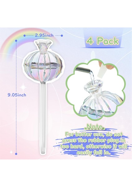 Bitki Sulama Ampulleri Bitki Sulama Küreleri Cam Kaktüs Kendiliğinden Sulama Saksısı Iç ve Dış Mekan Bitkileri Için 4'lü Paket (Yurt Dışından) modelleri