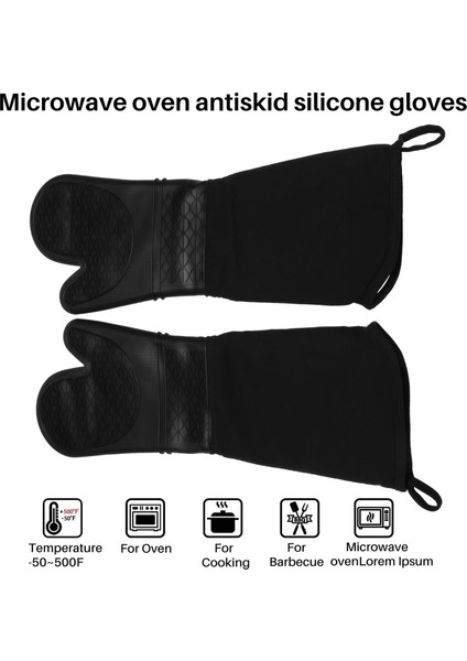 Ekstra Uzun Silikon Fırın Eldiveni Ağır Ticari Sınıf Fırın Eldiveni Kapitone Pamuk Astarlı Isıya Dayanıklı Bekü Eldiveni 2 Paket (Yurt Dışından) fiyatları