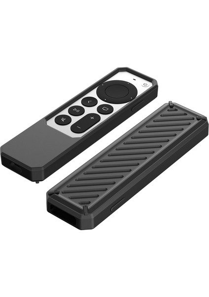Silikon Uzaktan Koruyucu Kılıf Apple-Tv 4K Uzaktan 2021 Kaymaz Darbeye Dayanıklı Yumuşak Kılıf Uzaktan Kumanda Kutusu, Siyah (Yurt Dışından)