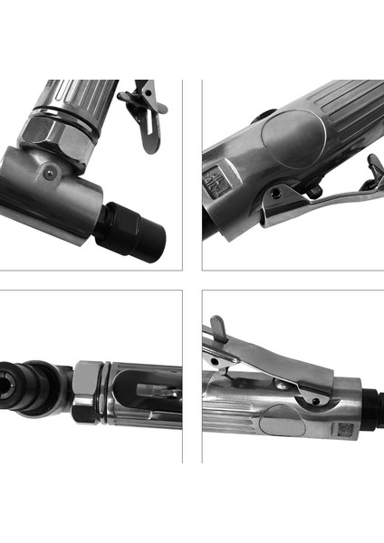 1/4 Inç Hava Açılı Kalıp Öğütücü 90 Derece Pnömatik Taşlama Makinesi Kesilmiş Parlatıcı Değirmen Gravür Alet Takımı Anahtar Anahtarı ile (Yurt Dışından) indirimleri