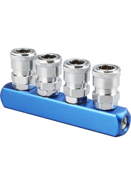 Pnömatik Dağıtıcı 4 Yollu Hava Hortumu Hızlı Bağlantı Kaplin Aracı 1/4 Bsp Konu (Yurt Dışından)