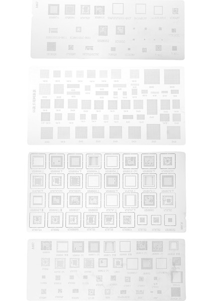 Adet Evrensel Bga Şablon Mtk Msm Samsung Huawei Xiaomi iPad Cpu Ram Pm Güç Ic Reball Pin Doğrudan Isı Şablonu (Yurt Dışından)