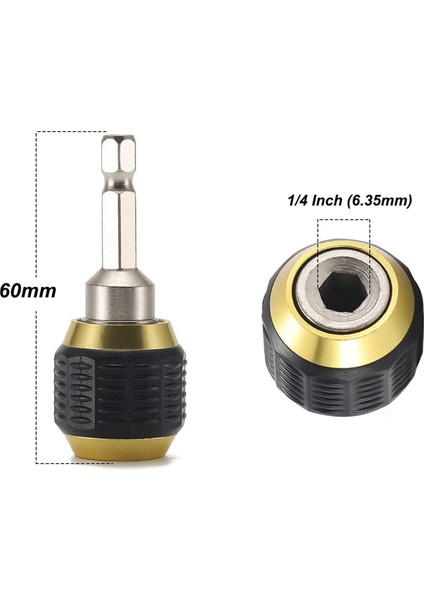 2 Adet 60MM Matkap Ucu Tornavida Darbeli Sürücü Adaptörü 1/4 Inç Altıgen Şaftlı Matkap Ucu Aracı Hızlı Değişim Dönüştürücü Adaptörü (Yurt Dışından) fırsatları