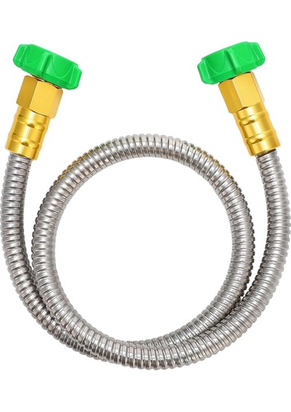 Kısa Bahçe Hortumu, Metal Sızdırmaz Lider Hortum, 304 Paslanmaz Çelik Esnek Hortum Açık Bahçe Sulama Için 5ft (Yurt Dışından)