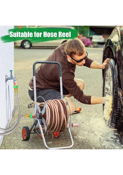 Kısa Bahçe Hortumu, Metal Sızdırmaz Lider Hortum, 304 Paslanmaz Çelik Esnek Hortum Açık Bahçe Sulama Için 5ft (Yurt Dışından) indirimleri