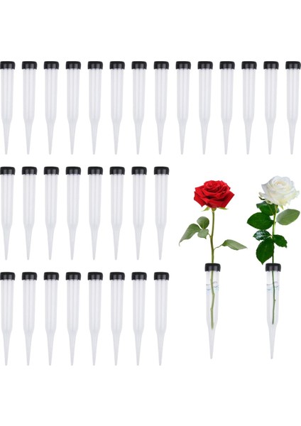 Çiçek Tüpleri 50'li Plastik Çiçek Tüpleri Paketi, Çiçekler Için Şeffaf Su Tüpü, Yeniden Kullanılabilir Çiçekler, Su Tüpleri (Yurt Dışından)