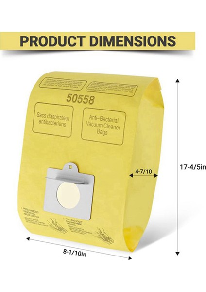 Kenmore Teneke Kutu 5055, 50557 ve 50558 Için 20'li Paket Tip C/q Yedek Elektrikli Süpürge Torbası (Yurt Dışından) fırsatları