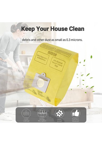 Kenmore Teneke Kutu 5055, 50557 ve 50558 Için 20'li Paket Tip C/q Yedek Elektrikli Süpürge Torbası (Yurt Dışından) indirimleri