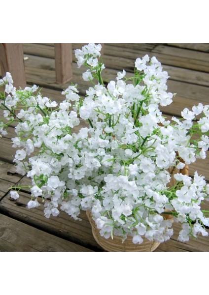 12 Saplı Yapay Beyaz Gypsophila Ipek Çiçek Demet Bebeğin Nefesi (Yurt Dışından) modelleri