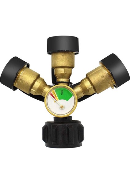 3 Yollu Propan Ayırıcı, Gösterge ve Kapatma Vanası, 3 Y Propan Gaz Ayırıcı, Propan Lp Tankı T Gösterge Adaptörü (Yurt Dışından)