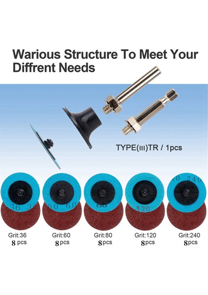 40 Adet Hızlı Değişim Disk Seti, 1/4 Inç Tutuculu 2 Inç A/o Zımpara Diskleri, Öğütücü Için Yüzey Iyileştirme Diskleri (Yurt Dışından) fırsatları